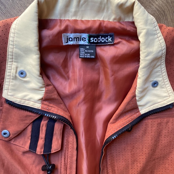 Jamie Sadock Orange Black Zip Up Jacker Women’s Medium Golf Activewear - Picture 3 of 8